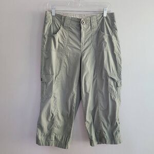 Y2K olive army‎ green cargo capris khakis & co size 6 utility gorpcore